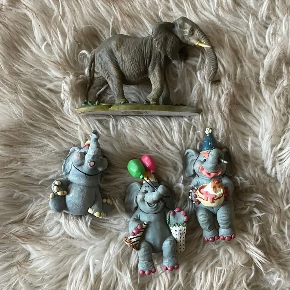 Elephant Resin Animal Decorative Figurines - Party Decor